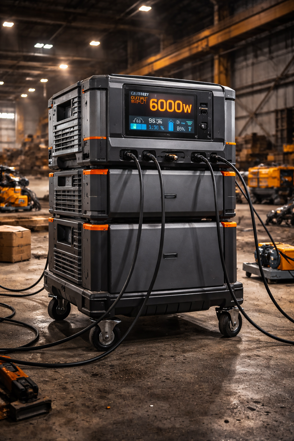 Industrial 6500W Power Stack | Commercial & Whole-Building Backup System