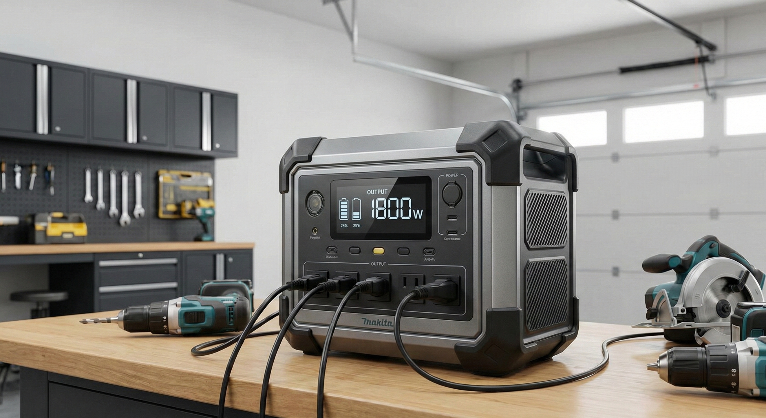 Pro-Grade 1800W Portable Power Station | Heavy-Duty Workshop & Jobsite Backup